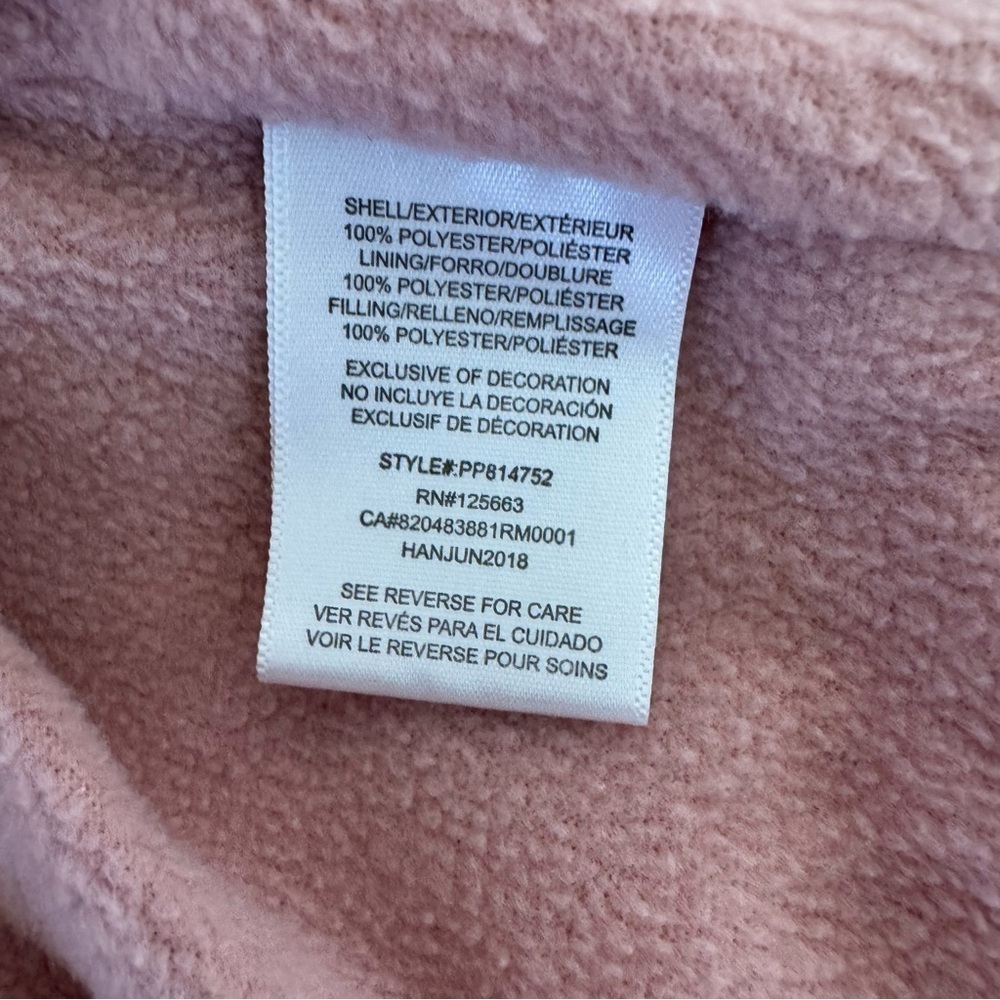 Pink Platinum Toddler Girl Jacket Puffer Hooded Floral Roses Pink 4 - Picture 5 of 5